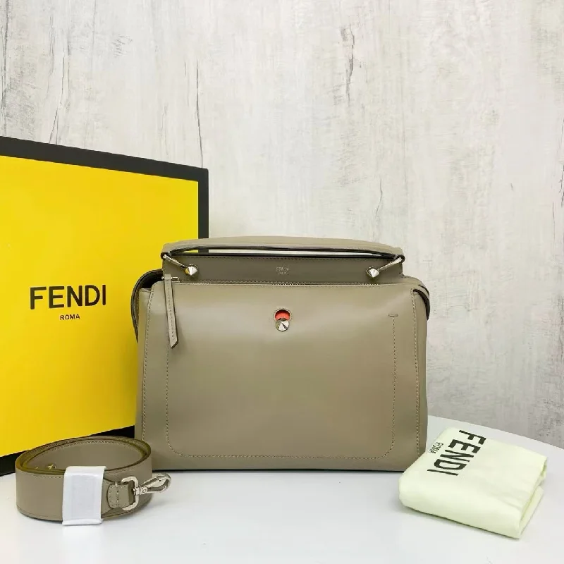 Fendi Baguette bags in a limited - edition colorway for a rare and exclusive lookFendi By The Way Taupe Leather Two Way Bag 30