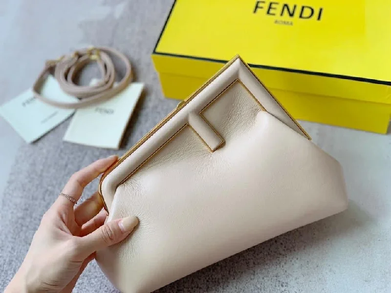 Ladies Fendi Peekaboo bags with a textured leather surface for a more tactile and luxurious feelFendi First Medium Bag