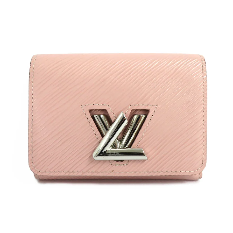 Ladies Louis Vuitton Capucines bags with a detachable shoulder strapLouis Vuitton Portefolio Twist Compact M62934 Epi Rose Balletine Pink Silver  Three Fold Wallet Leather