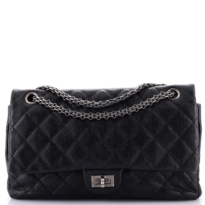 Chanel Chain Strap Handbag for Everyday UseReissue 2.55 Flap Bag Quilted Caviar 226