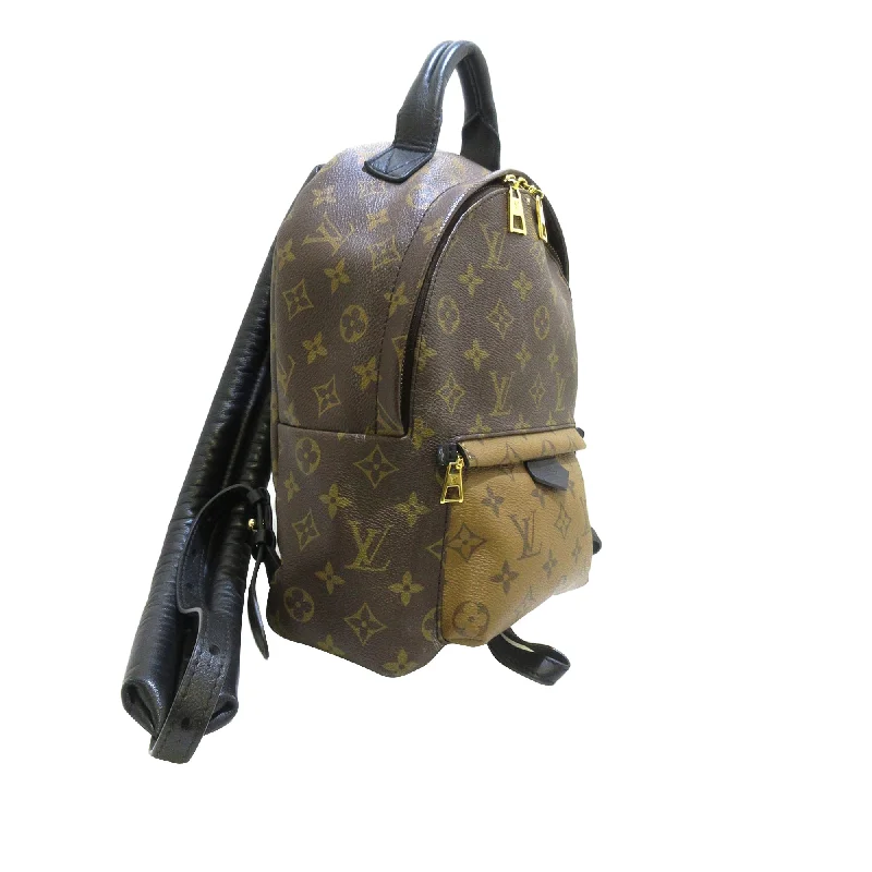 Louis Vuitton backpacks with a hidden back pocket for securityLouis Vuitton Palm Springs Backpack PM Monogram Reverse