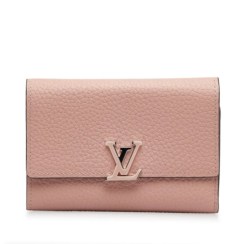 Louis Vuitton crossbody bags with adjustable shoulder straps for comfortLouis Vuitton Portfolio Capsicum Compact Three Folded Wallet M62156 Pink Trion Leather  Louis Vuitton