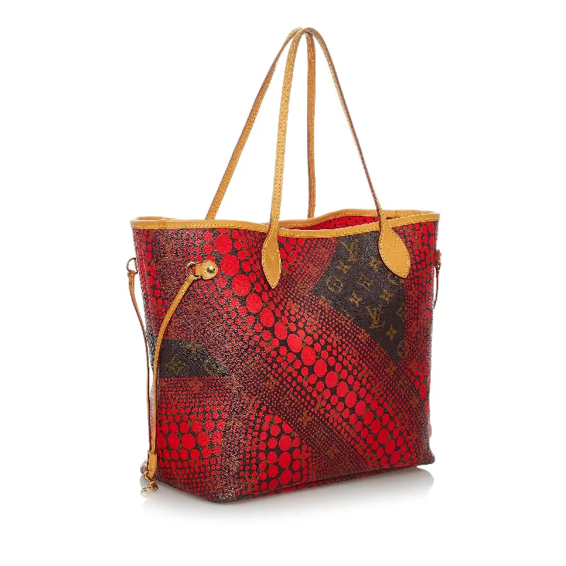 Medium - sized Louis Vuitton tote bags for work and shoppingLouis Vuitton Monogram Yayoi Kusama Neverfull MM (29417)