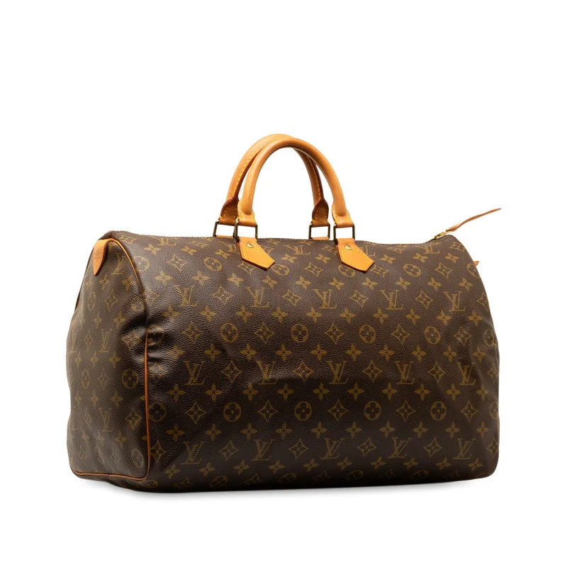 Louis Vuitton Alma bags with a leather - wrapped handle for a luxurious feelLouis Vuitton Monogram Speedy 40 Boston Bag Travel Bag M41522 Brown PVC Leather  Louis Vuitton