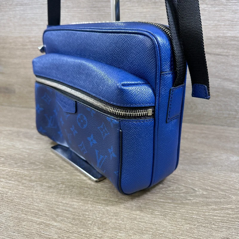 Louis Vuitton bags with a snap - button closure and a decorative charm for styleLouis Vuitton Outdoor Messenger Bag - Cobalt Blue