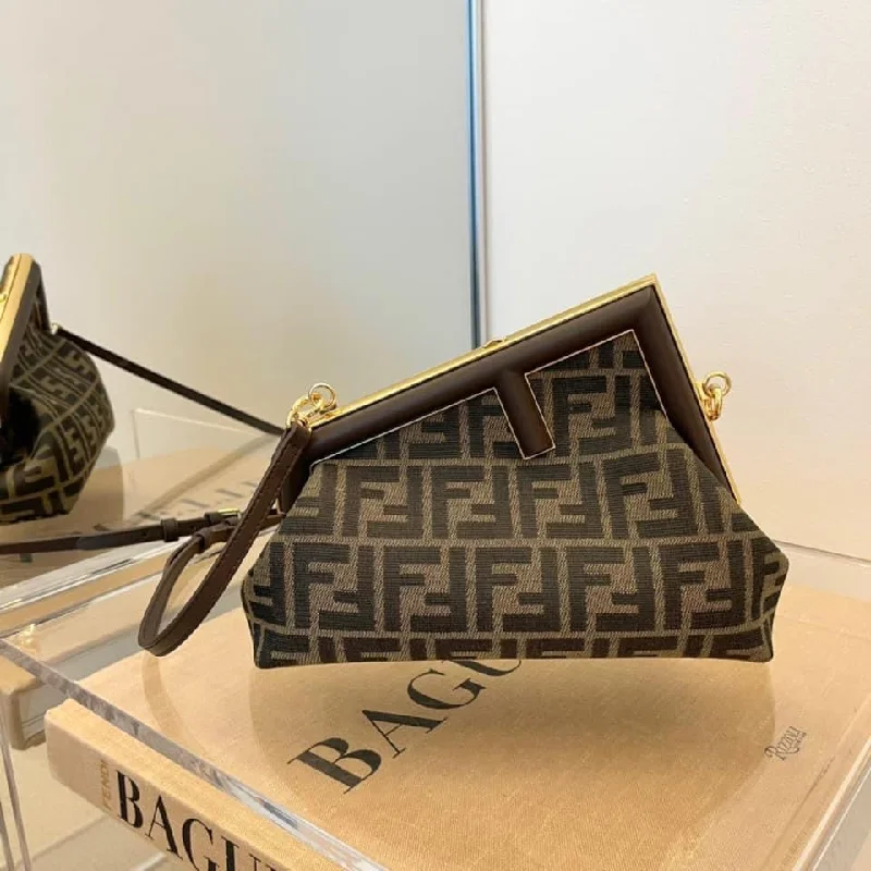 Fendi Baguette bags in a limited - edition colorway for a rare and exclusive lookFendi First Medium Bag