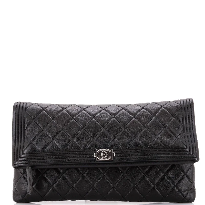 Chanel Black Handbag for Business MeetingsBoy Beauty CC Clutch Quilted Lambskin