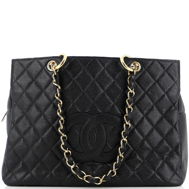 Chanel Designer Handbag with Unique DesignGrand Timeless Shopping Tote Quilted Caviar