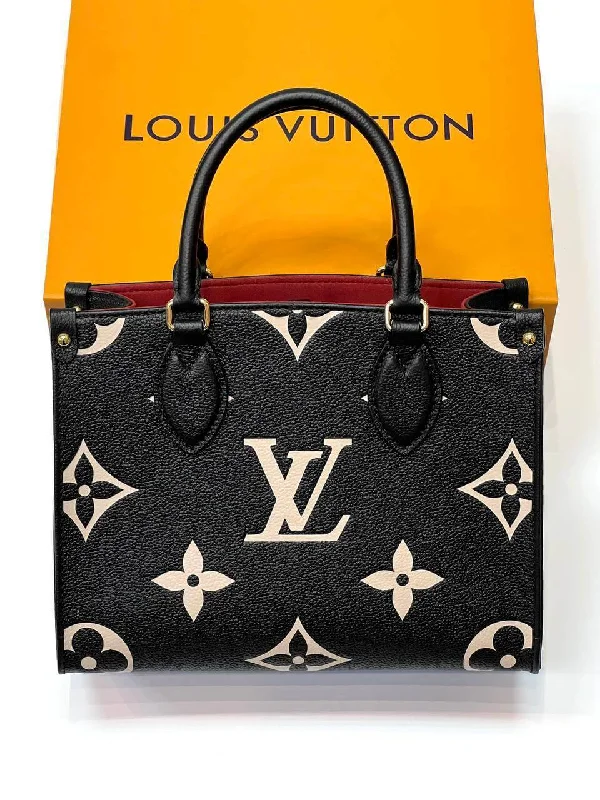 Louis Vuitton handbags with a patent - leather finish for a shiny lookLouis Vuitton ONTHEGO PM