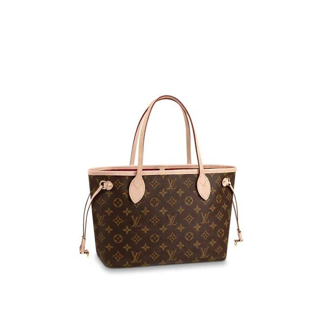 Louis Vuitton handbags with a patent - leather finish for a shiny lookLouis Vuitton Neverfull PM