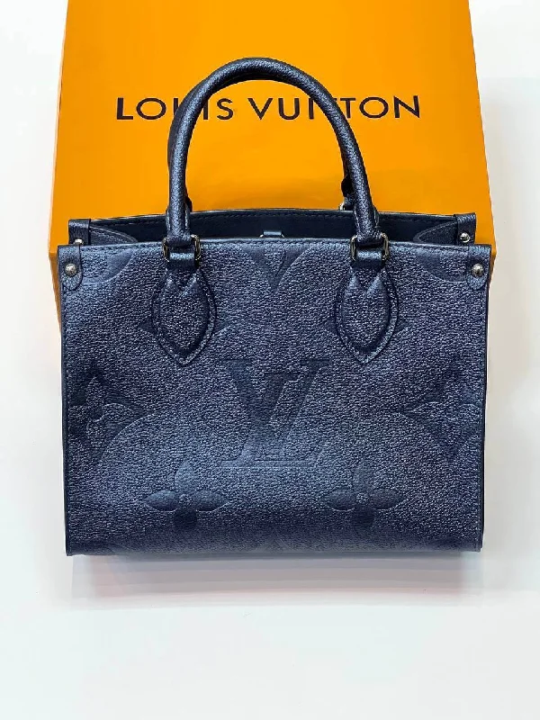 Louis Vuitton Capucines bags with smooth calfskin leather for luxuryLouis Vuitton ONTHEGO PM blue