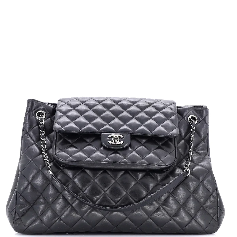 Chanel bags as wedding day accessoriesClassic Flap Shopping Tote Quilted Lambskin Large