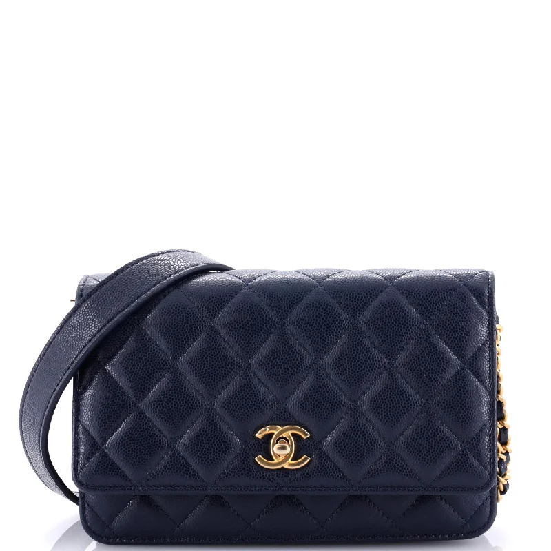 Chanel Vintage Inspired Handbag for Retro LoversTwist Your Buttons Wallet on Chain Quilted Caviar