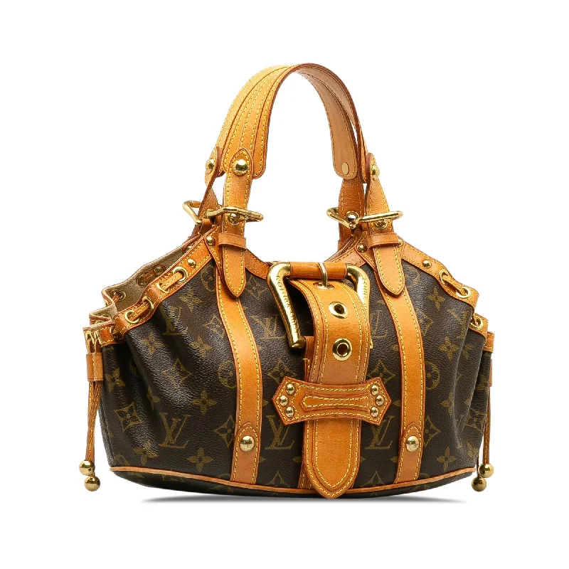 Louis Vuitton handbags with a patent - leather finish for a shiny lookLouis Vuitton Monogram Theda PM (Lp12GB)