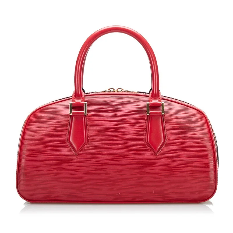 Louis Vuitton bags with a detachable mirror inside for on - the - go touch - upsLouis Vuitton Red Leather Jasmine handbag bag