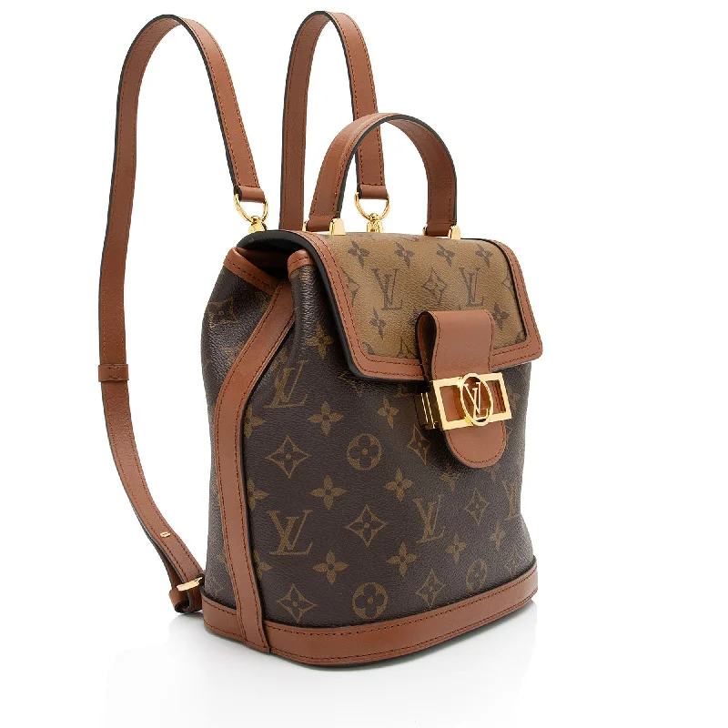 Louis Vuitton backpacks with a padded laptop compartment for travelLouis Vuitton Reverse Monogram Dauphine PM Backpack (pEUZVt)