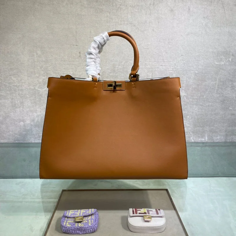 Fendi tote bags with a snap - button closure and a decorative charm for a fashionable and personalized lookBC - FENDI BAGS - 1055