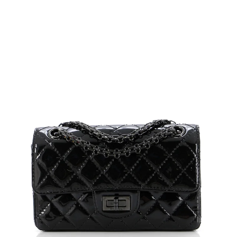 Chanel bags in luxury boutiques worldwideSo Black Reissue 2.55 Flap Bag Quilted Patent Mini