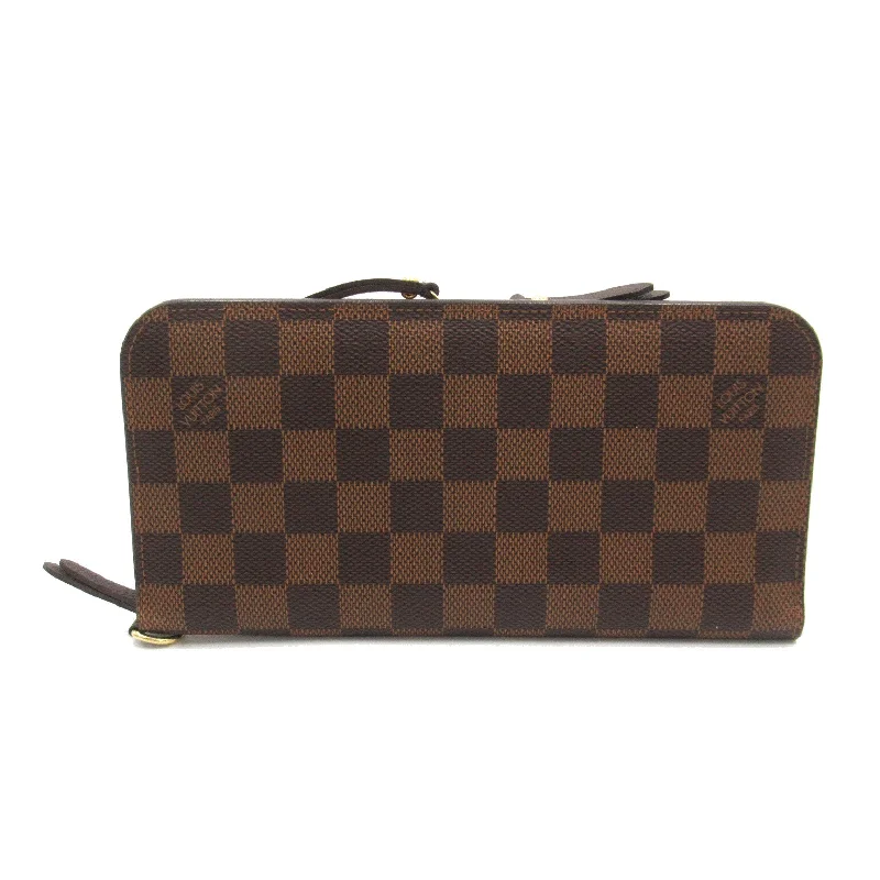 Louis Vuitton bags with a zip - around closure for enhanced securityLouis Vuitton Portefolio Ansorite Round Long Wallet Wallet PVC Coated Canvas Damiens  Brown N63071