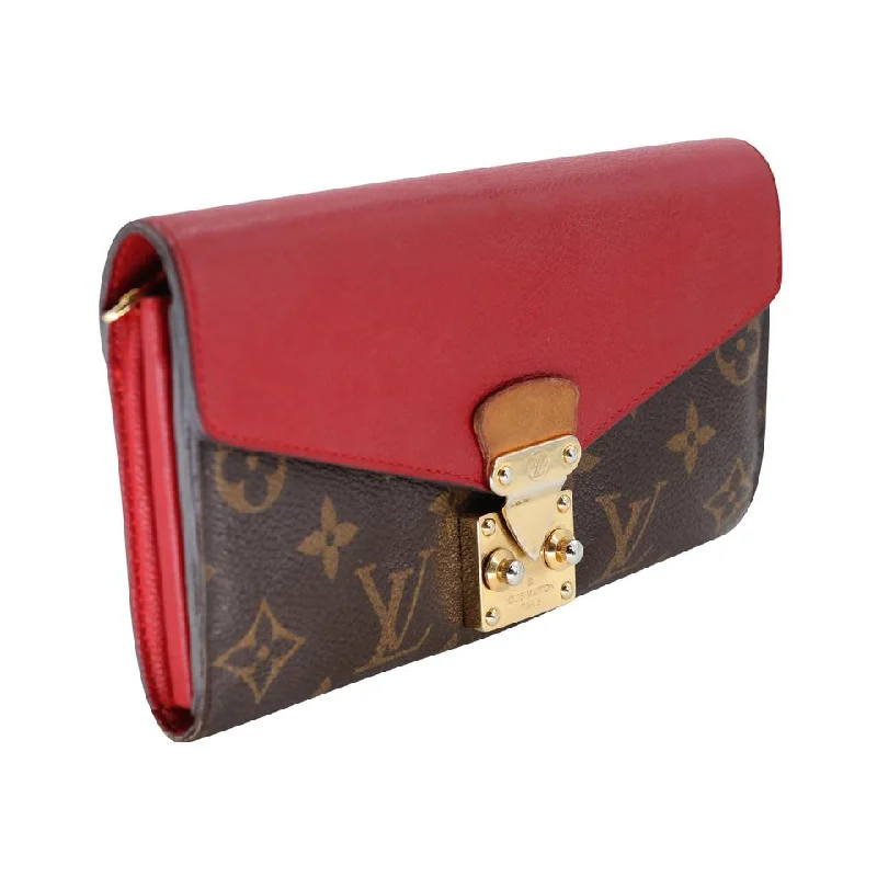 Louis Vuitton bags with a chain - link trim and a leather body for a modern edgeLouis Vuitton Portefeuille Pallas Long Wallet Gm Lv-W0408P-0003