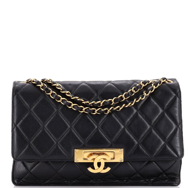 Chanel bags with gold, silver, and pearl accentsGolden Class Flap Bag Quilted Lambskin Large