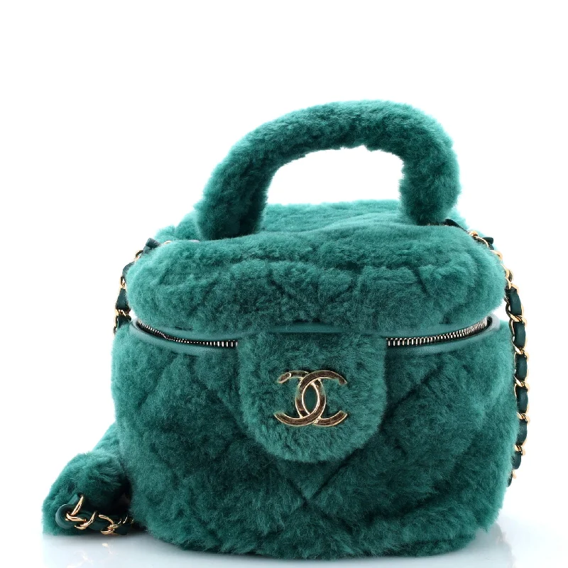 Chanel bags that pair perfectly with any outfitCoconing Top Handle Vanity Case with Chain Quilted Shearling Small