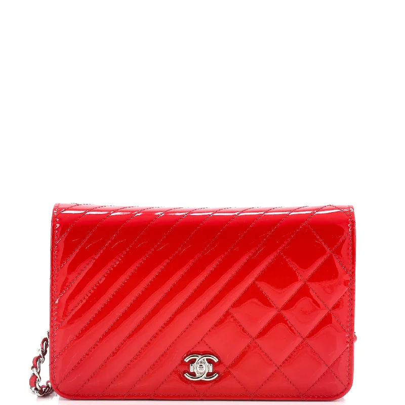 Chanel bags for women with minimalist styleCoco Boy Wallet on Chain Quilted Patent