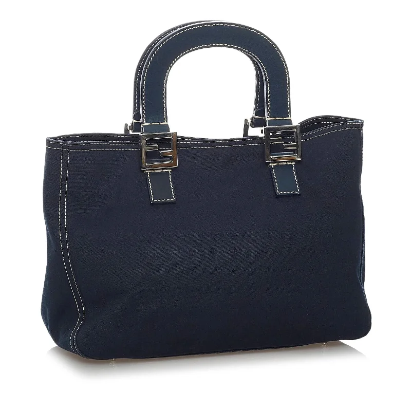 Fendi tote bags with a spacious interior and multiple pockets for daily essentialsFendi Denim Handbag (SHG-37201)