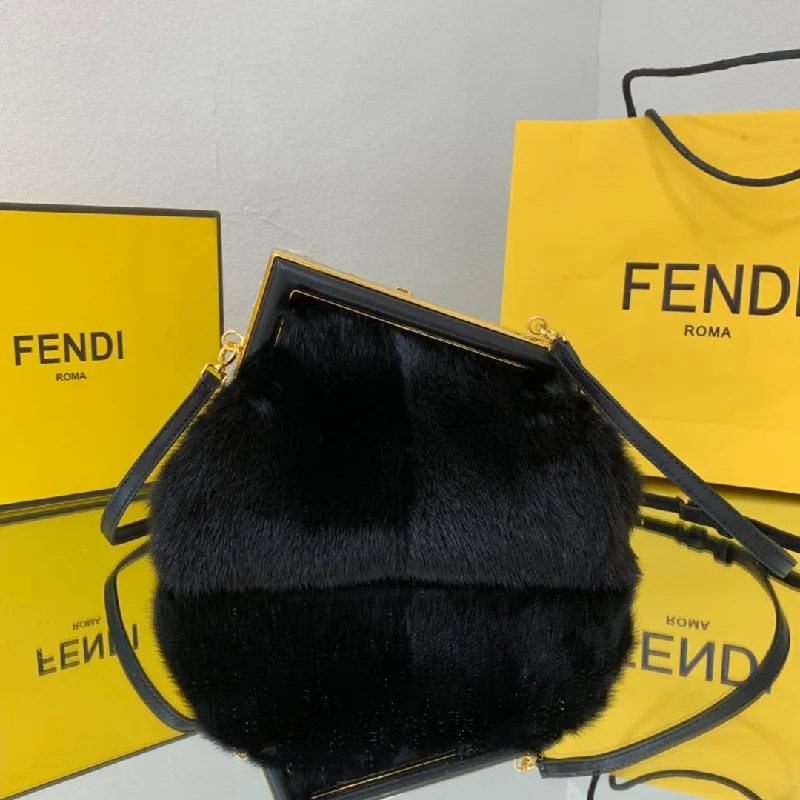 Fendi bags with a chain - link trim and a leather body for a modern and edgy lookWF -  Fendi Bag - 329