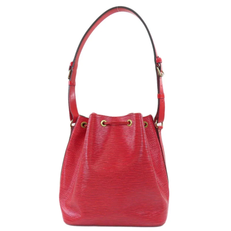 Ladies Louis Vuitton handbags with a detachable coin purse insideLouis Vuitton Red Leather Petit Noe shoulder bag