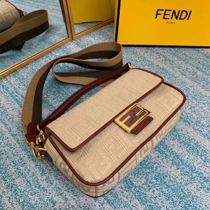 Fendi crossbody bags with a printed floral pattern for a feminine and romantic touchFendi Baguette Bag