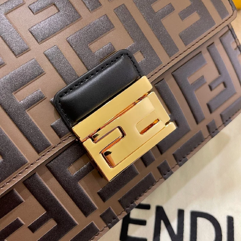 Fendi bags with a chain - link trim and a leather body for a modern and edgy lookFendi Kan U Small Bag