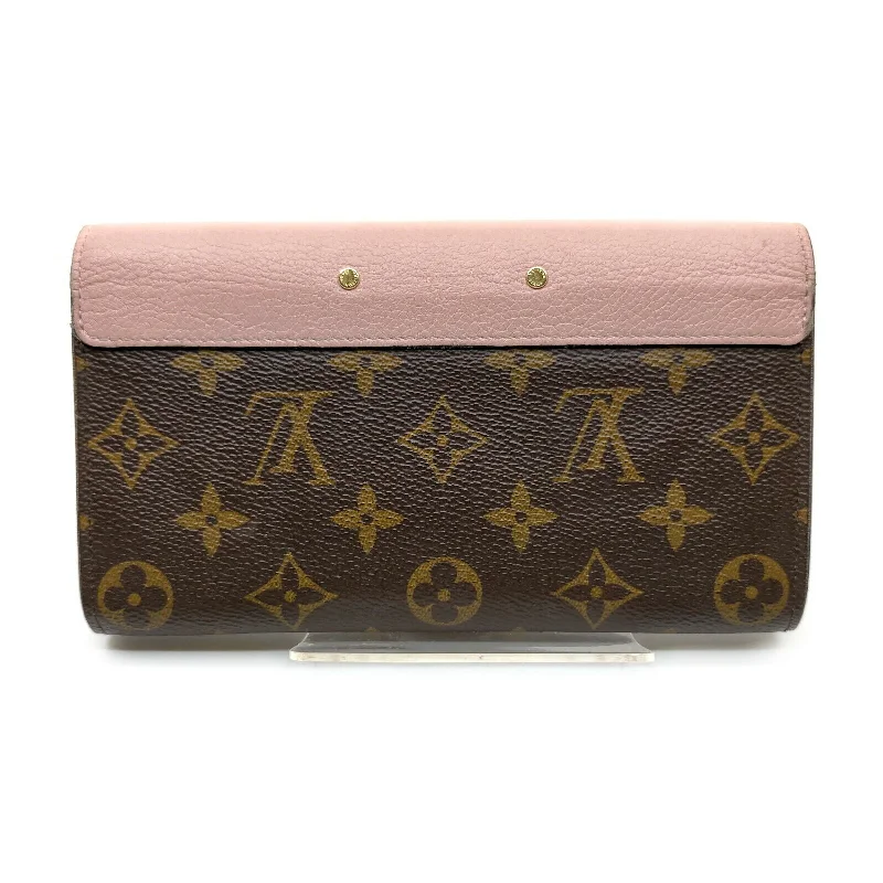 Ladies Louis Vuitton shoulder bags with a magnetic - closure flap for easeLouis Vuitton Pallas Pink Monogram Bifold Wallet