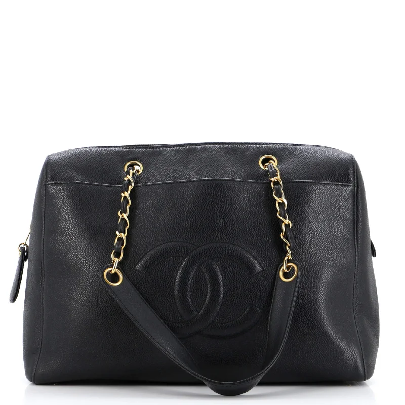 Chanel New Arrival Handbag with Gold HardwareVintage Timeless Zip Tote Caviar Medium