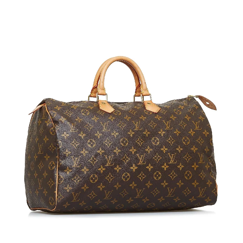 Louis Vuitton tote bags with a printed LV logo on the front for brand visibilityLouis Vuitton Monogram Speedy 40 (SHG-nN1lS9)