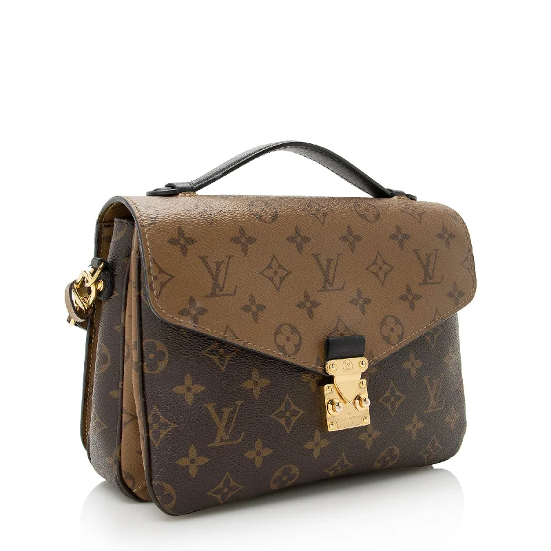 Louis Vuitton crossbody bags with a printed floral pattern for femininityLouis Vuitton Reverse Monogram Pochette Metis Shoulder Bag (22715)