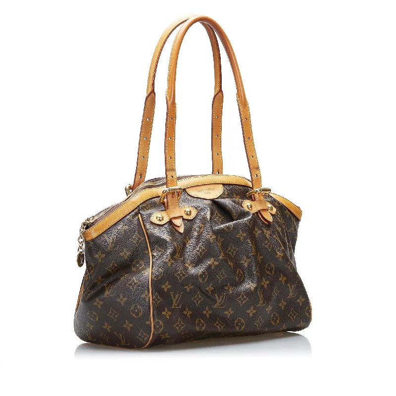 Louis Vuitton bags with a snap - button closure and a decorative charm for styleLouis Vuitton Monogram Tivoli GM (R7mf2c)