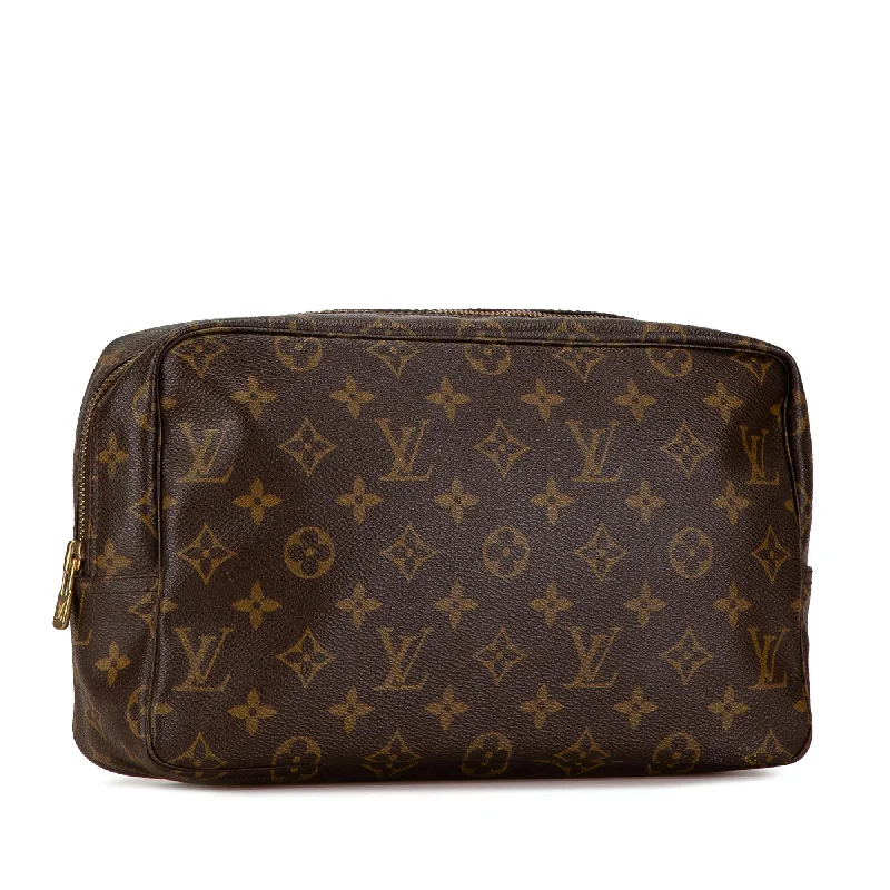 Louis Vuitton bags with a chain - link trim and a leather body for a modern edgeLouis Vuitton Monogram Trousse Toilette 28 (mX4ZBZ)