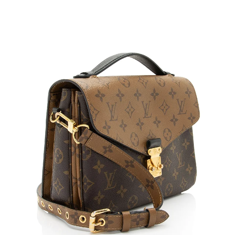 Louis Vuitton Twist bags with a snakeskin - effect panel for a bold lookLouis Vuitton Reverse Monogram Pochette Metis Shoulder Bag (5tTSC9)