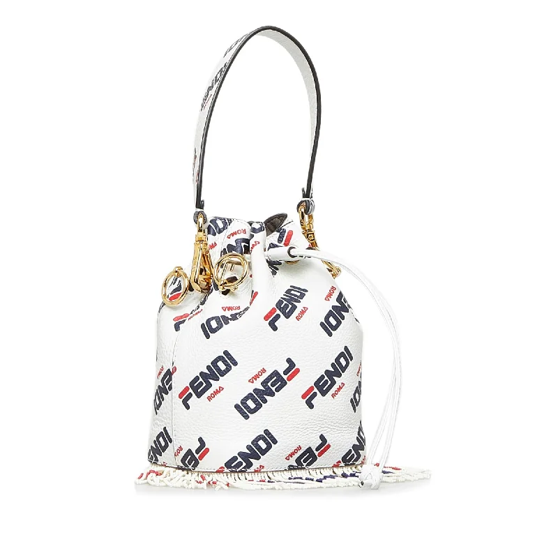 Ladies Fendi Peekaboo bags with a textured leather surface for a more tactile and luxurious feelFendi Fendi X Fila Mania Mini Mon Tresor Bucket Bag (SHG-3HLho5)