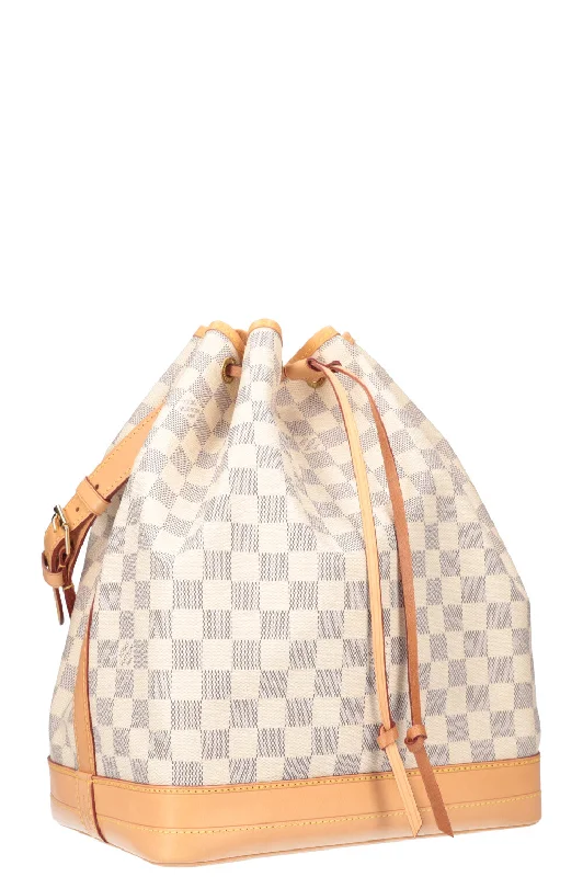 Louis Vuitton tote bags with a double - handle and shoulder - strap optionLOUIS VUITTON Noé Damier Azur