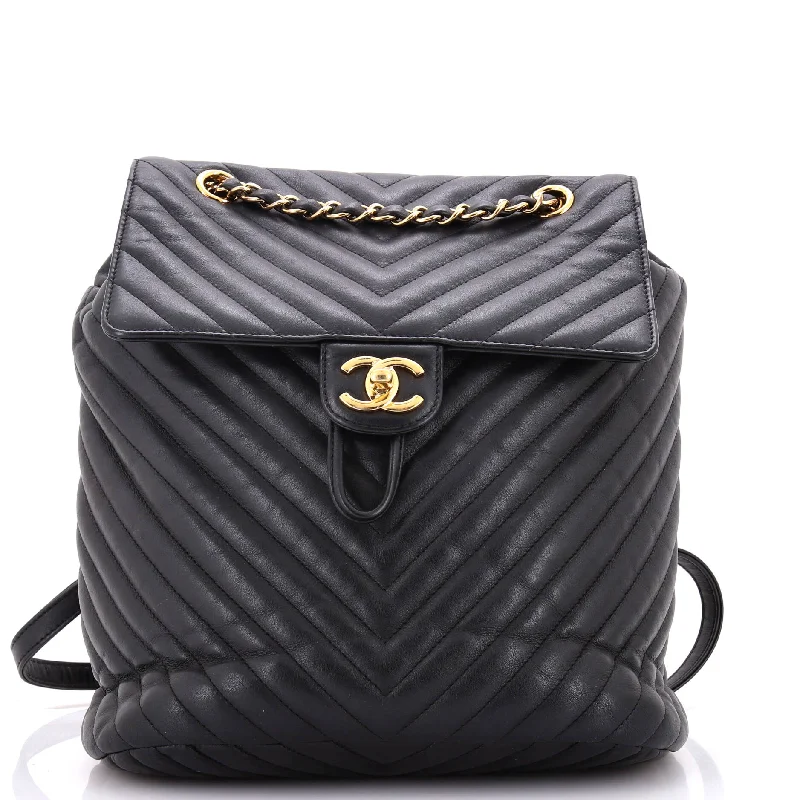 Chanel bags with iconic stitching detailsUrban Spirit Backpack Chevron Leather Large