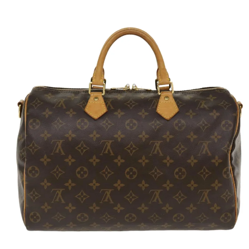 Louis Vuitton bags with a front - flap pocket for quick - access itemsLOUIS VUITTON Monogram Speedy Bandouliere 35 Hand Bag 2way M40392 LV Auth 38930