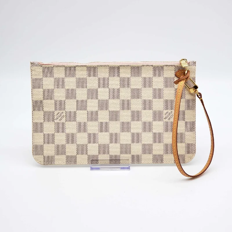 Louis Vuitton tote bags with a printed LV logo on the front for brand visibilityLouis Vuitton Pouch /Wristlet / Clutch Bag