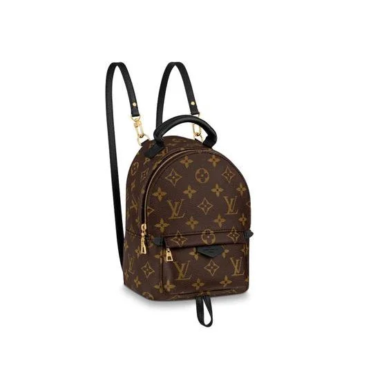 Louis Vuitton bags with a magnetic snap closure for easy accessLouis Vuitton Palm Springs Monogram Mini 2020 Brown Coated Canvas Backpack