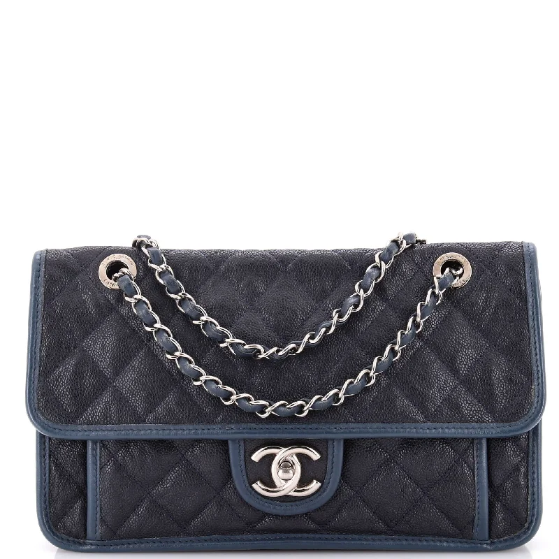 Chanel bags available at online luxury retaileFrench Riviera Flap Bag Quilted Caviar Medium