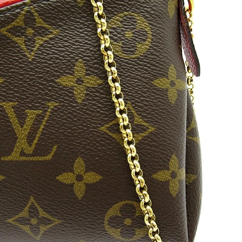 Louis Vuitton Alma bags with a monogram - embossed leather surfaceLouis Vuitton Pallas Clutch