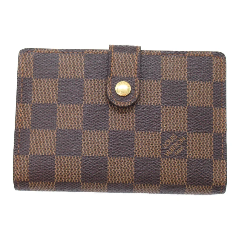 Louis Vuitton Twist bags with a contrast - colored interior for visual interestLouis Vuitton Portefolio Vienna Double Fold Wallet Wallet PVC Coated Canvas Damier  Brown N61674