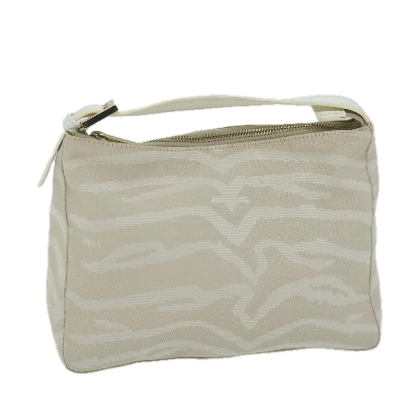 Fendi bags with a detachable mirror inside for quick touch - ups and groomingFENDI Hand Bag Canvas Beige  am5396