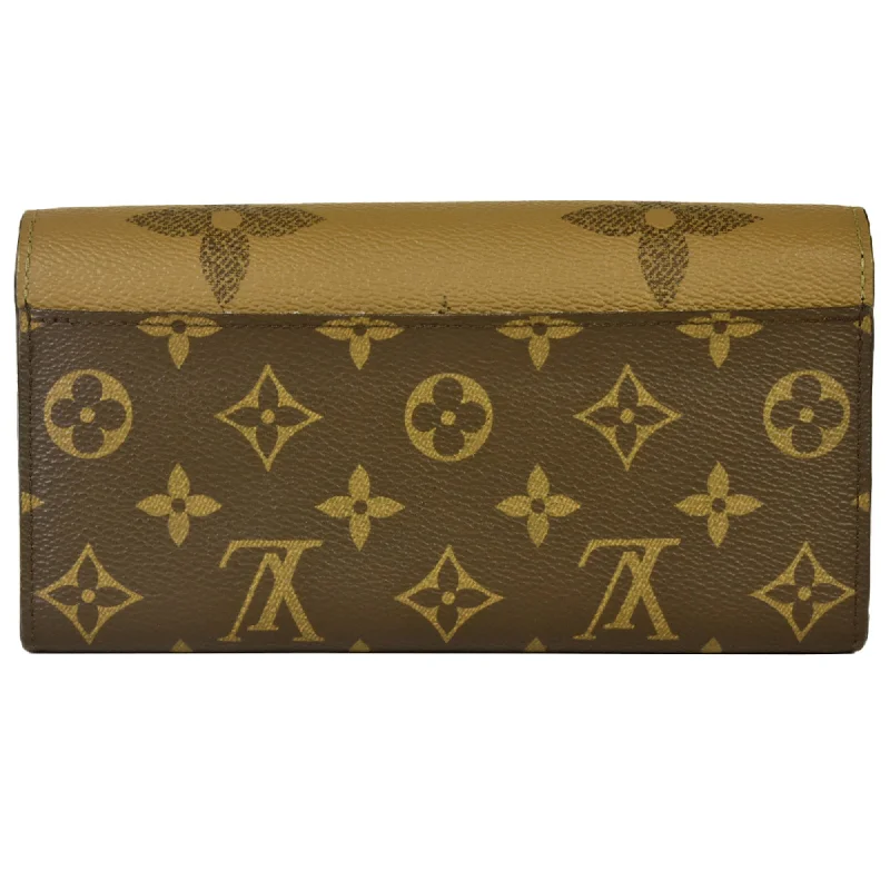 Louis Vuitton handbags with a back - zip pocket for storing valuablesLOUIS VUITTON Portefeuille Sarah Long Wallet Monogram Giant Reverse Canvas M80726